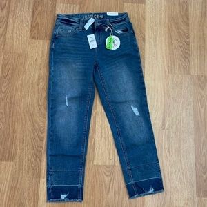Justice girls distressed jeans